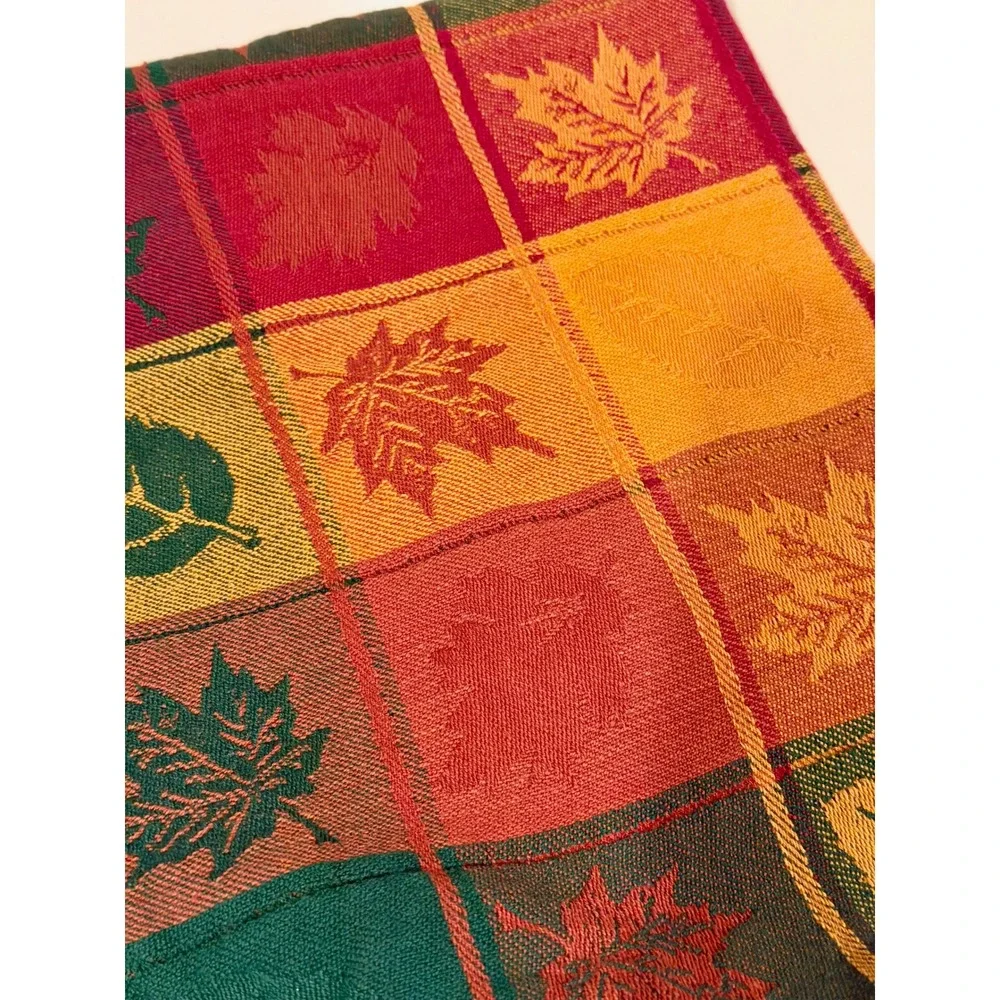 DII Thankful Autumn Leaves Kitchen Dish Towel Fall Thanksgiving Decor‎ Cotton